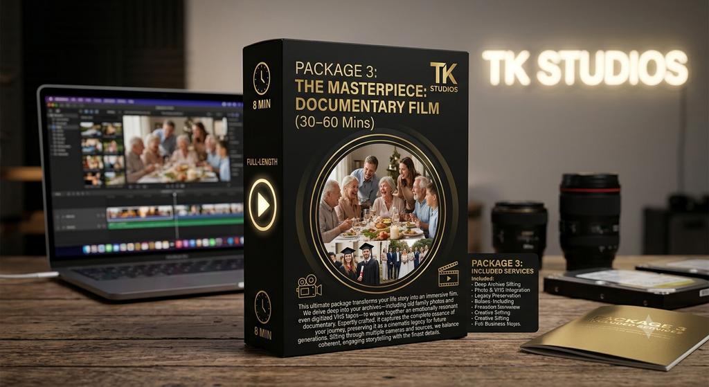 Package 3: Editing The Full Documentary Edit (12–18 Mins)(This is not a physical product)
